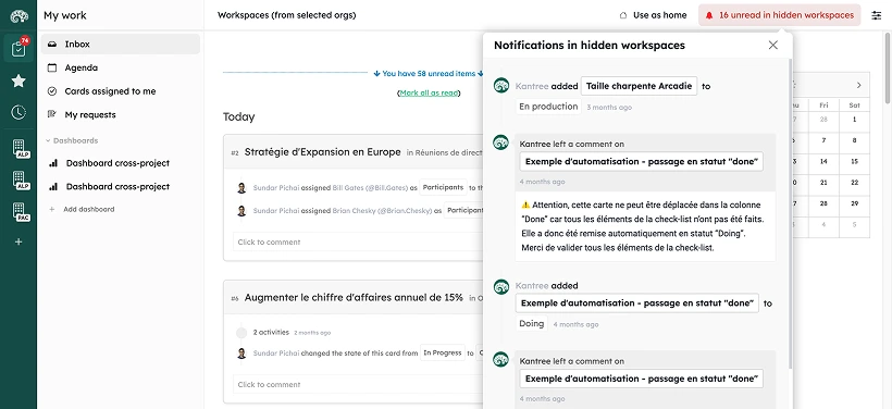 Notifications en temps réel