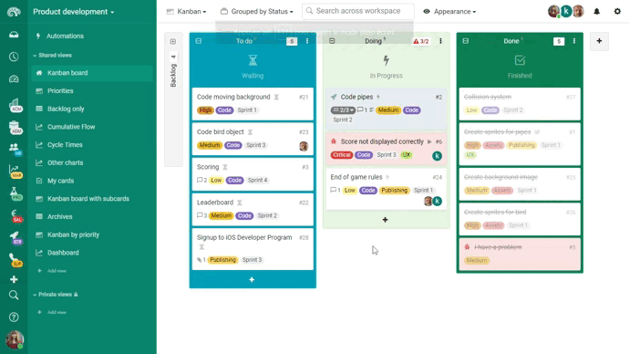 Adding fields to project cards