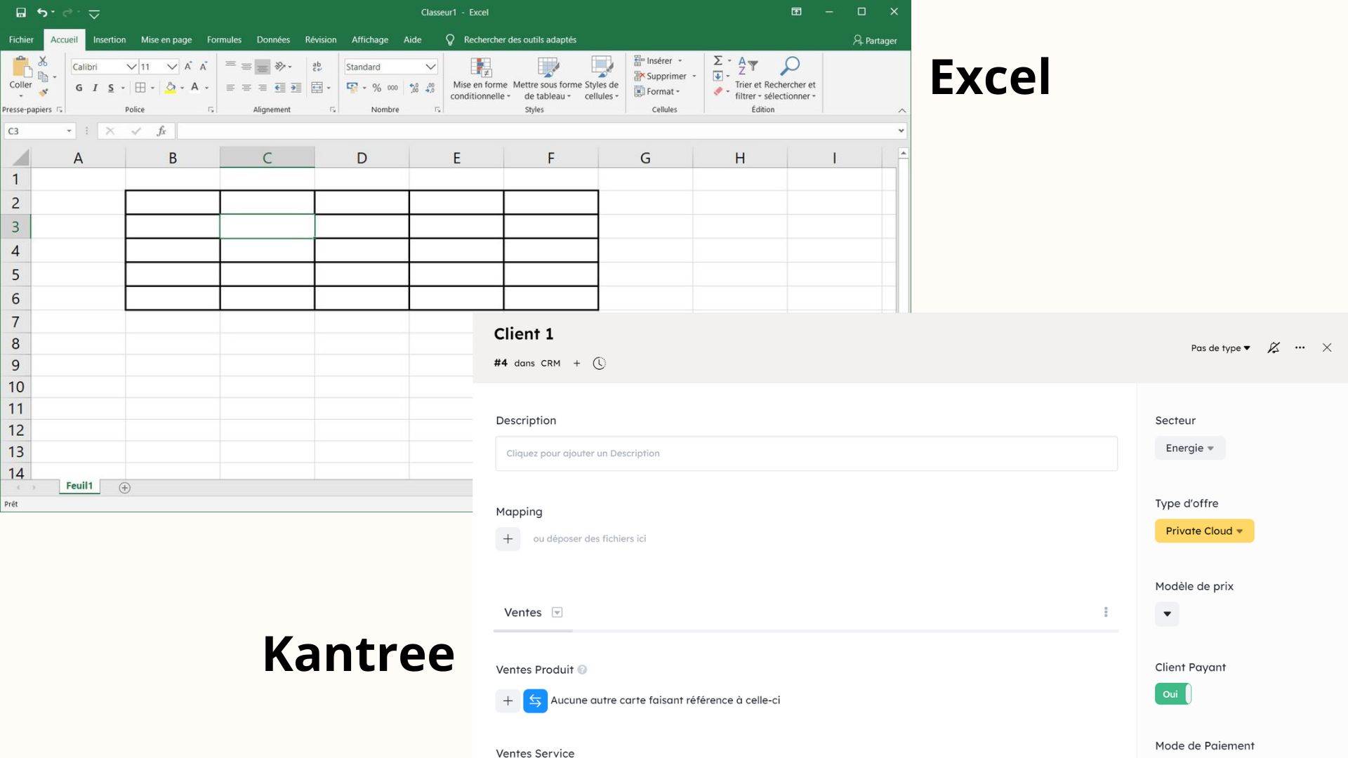 excel - vs - Kantree