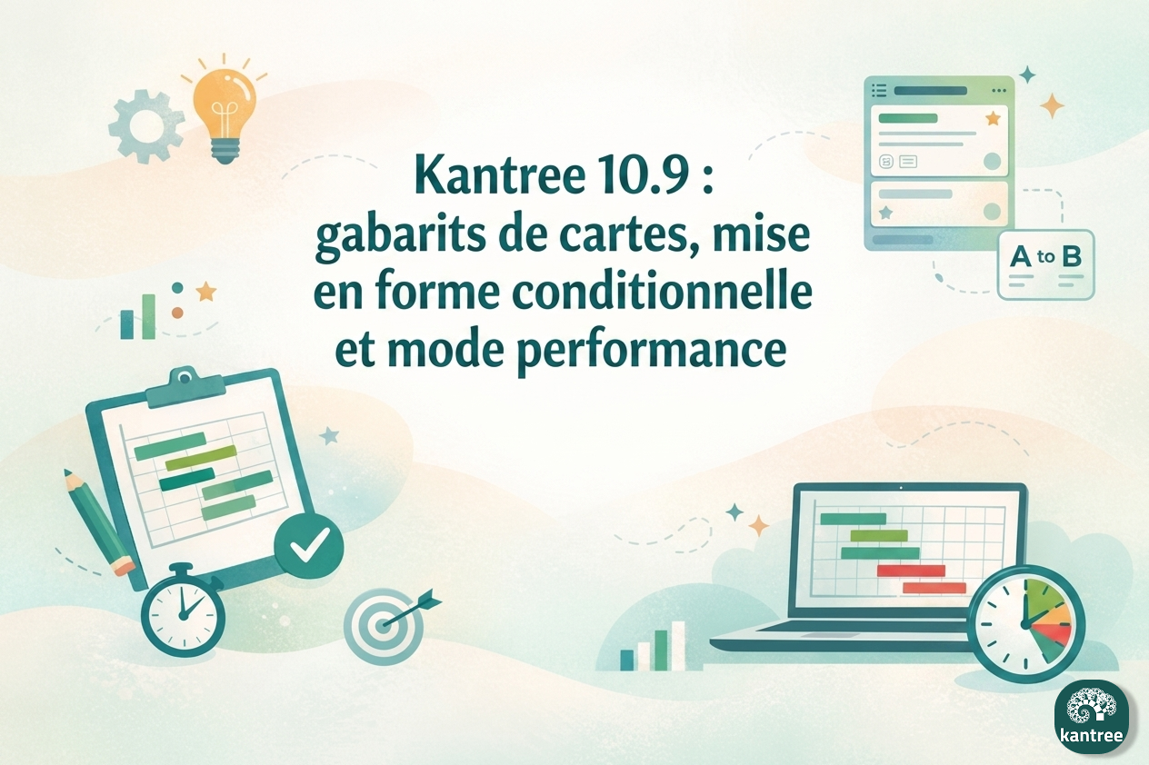 Kantree 10.9: card templates, conditional formatting and performance mode