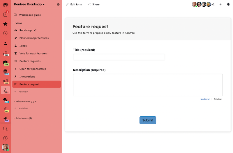 How to set up and use Kantree project forms (like we do)