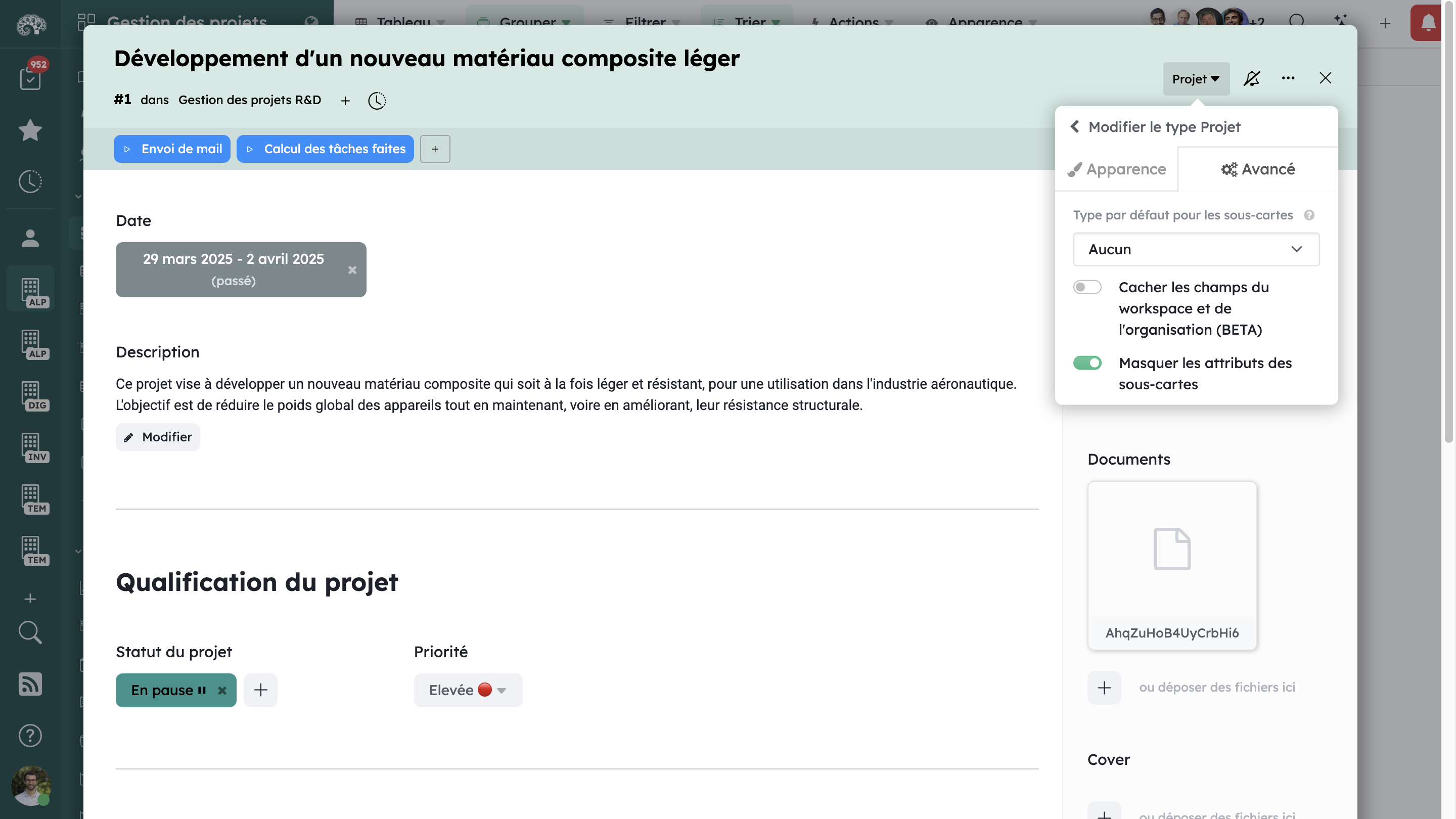 masquage label sous cartes